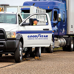 Goodyear CTSC on road assisting truck